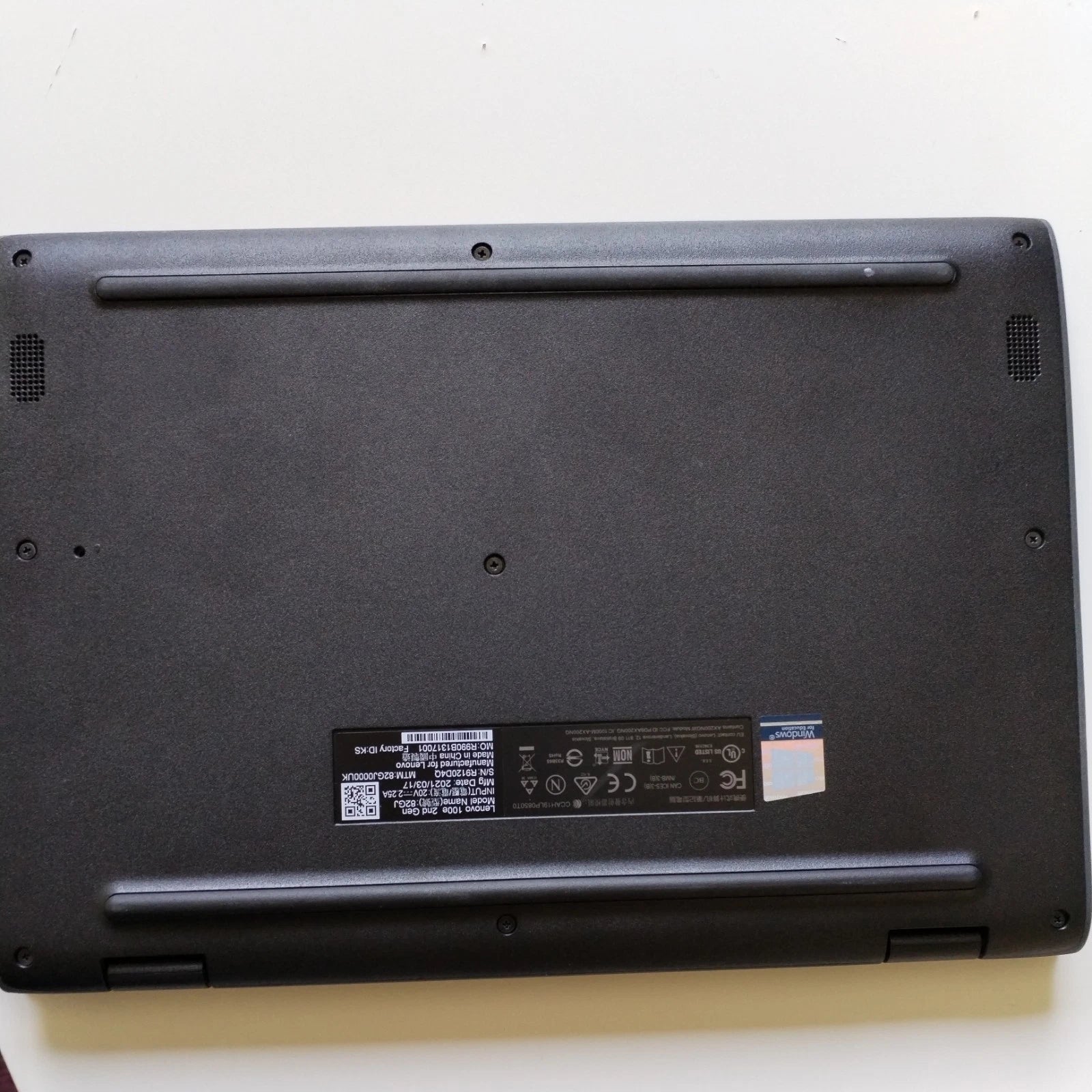Job Lot of 10 Lenovo 100e 2nd Gen 11.6’ Rugged Laptop Celeron N4020